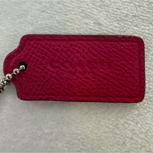 Coach Raspberry Bag Tag - Picture 3 of 8